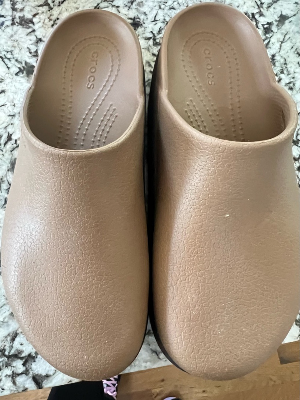 CROCS Women's Slip-On Platform Clogs in Brown